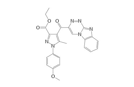 3-[1-(p-Anisyl)-3-ethoxycarbonyl-5-methyl-1H-pyrazole-4-carbonyl][1,2,4]triazino[4,3-a]benzimidazole