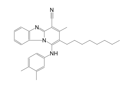 1-(3,4-dimethylanilino)-3-methyl-2-octylpyrido[1,2-a]benzimidazole-4-carbonitrile
