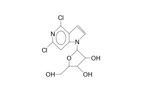 1-(A-D-Arabinofuranosyl)-4,6-dichloro-1H-oyrrolo(3,2-C)pyridine