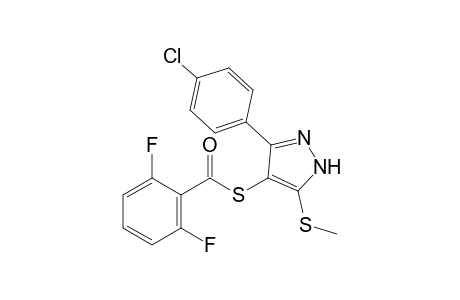 3-(p-chlorophenyl)-5-(methylthio)pyrazole-4-thiol, 2,6-difluorobenzoate (ester)