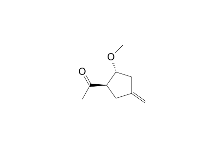 Ethanone, 1-(2-methoxy-4-methylenecyclopentyl)-, trans-