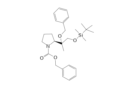 (2S)-2-[(R)-1-[(Benzyloxy)-1-[(tert-butyldimethylsiloxy)methyl]ethyl]-N-(benzyloxy)carbonyl]pyrrolidine