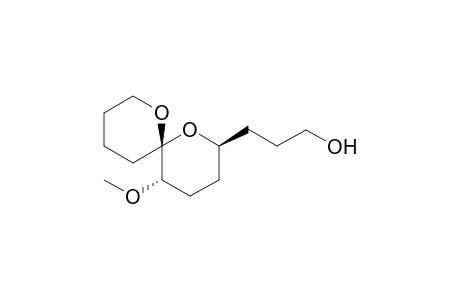(5S)-1-(3'-Hydropropyl)-1,2,3-trideoxy-4-O-methyl-.alpha.-D-glycero-pentopyranose-5-spiro-2"-tetrahydropyran
