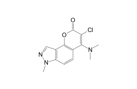 3-chloro-4-(N-methylamino)-7-methylpyrano[2,3-e]indazol-2(7H)-one