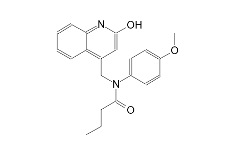 N-[(2-hydroxy-4-quinolinyl)methyl]-N-(4-methoxyphenyl)butanamide