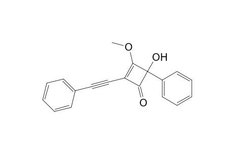 4-Hydroxy-3-methoxy-4-phenyl-2-(phenylethynyl)-2-cyclobuten-1-one