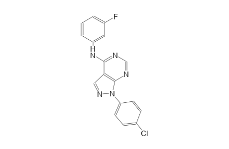 1H-pyrazolo[3,4-d]pyrimidin-4-amine, 1-(4-chlorophenyl)-N-(3-fluorophenyl)-