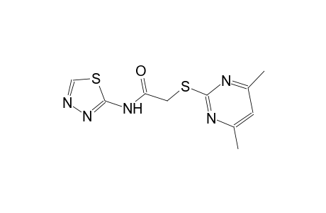2-[(4,6-dimethyl-2-pyrimidinyl)sulfanyl]-N-(1,3,4-thiadiazol-2-yl)acetamide