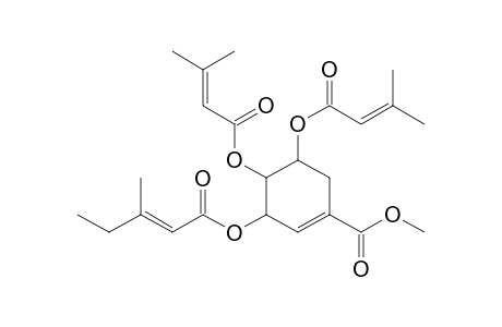 Methyl 3-[(1'-oxo-3'-methyl-2'-penten-1'-yl)oxy]-4,5-bis[(1"-oxo-3"-methyl-2'-buten-1"-yl)oxy]-cyclohex-1-ene-1-carboxylate
