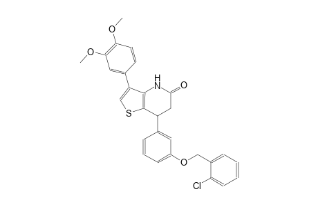 thieno[3,2-b]pyridin-5(4H)-one, 7-[3-[(2-chlorophenyl)methoxy]phenyl]-3-(3,4-dimethoxyphenyl)-6,7-dihydro-