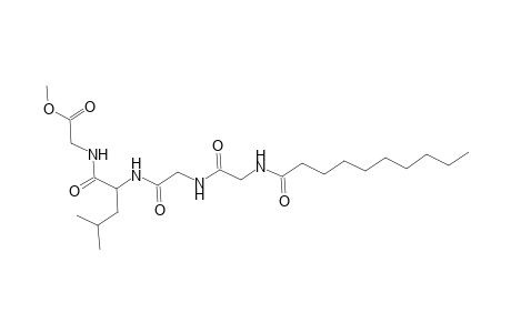 Glycine, N-[N-[N-[N-(1-oxodecyl)glycyl]glycyl]-L-leucyl]-, methyl ester