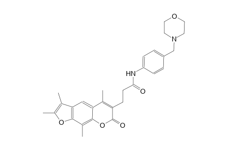 7H-furo[3,2-g][1]benzopyran-6-propanamide, 2,3,5,9-tetramethyl-N-[4-(4-morpholinylmethyl)phenyl]-7-oxo-