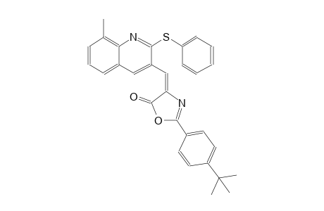 5(4H)-oxazolone, 2-[4-(1,1-dimethylethyl)phenyl]-4-[[8-methyl-2-(phenylthio)-3-quinolinyl]methylene]-, (4E)-