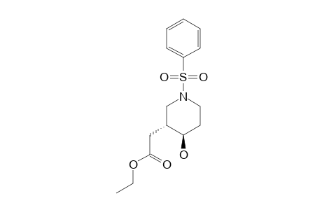 (4R*,5R*)-1-PHENYLSULFONYL-5-(ETHOXYCARBONYLMETHYL)-PIPERIDIN-4-OL