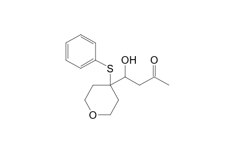 4-Hydroxy-4-(4-phenylsulfanyl-3,4,5,6-tetrahydro-2H-pyran-4-yl)butan-2-one-