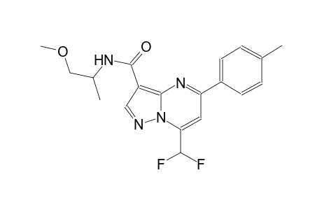 7-(difluoromethyl)-N-(2-methoxy-1-methylethyl)-5-(4-methylphenyl)pyrazolo[1,5-a]pyrimidine-3-carboxamide