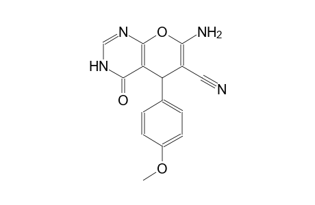 4H-Pyrano[2,3-d]pyrimidine-6-carbonitrile, 7-amino-5-(4-methoxyphenyl)-4-oxo-1,5-dihydro-