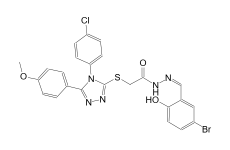 N'-[(Z)-(5-bromo-2-hydroxyphenyl)methylidene]-2-{[4-(4-chlorophenyl)-5-(4-methoxyphenyl)-4H-1,2,4-triazol-3-yl]sulfanyl}acetohydrazide
