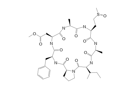 PHAKELLISTATIN_14;PHE-BETA-O-ME-ASP-ALA-(1)-MET-(SO)-ALA-(2)-ILE-PRO;CHIRAL_A