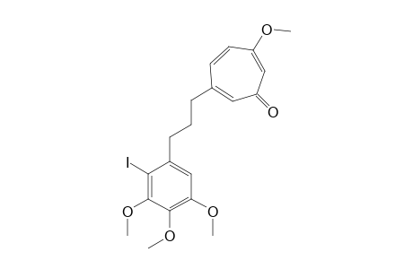 6-[3'-(2"-iodo-3'',4'',5''-trimethoxyphenyl)propyl]-2-methoxycyclohepta-2,4,6-trienoneane