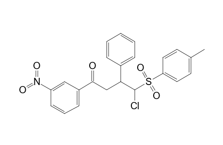 4-Chloranyl-4-(4-methylphenyl)sulfonyl-1-(3-nitrophenyl)-3-phenyl-butan-1-one