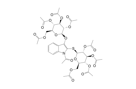 N-ACETYL-3-O-(2,3,4,6-TETRAACETYL-BETA-D-GLUCOPYRANOSYL)-2-S-(2,3,4,6-TETRAACETYL-BETA-D-GLUCOPYRANOSYL)-INDOLE