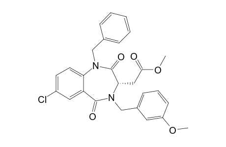 (S)-7-Chloro-1-benzyl-4-(3'-methoxybenzyl)-3-[(methoxycarbonyl)methyl]-1,4-benzodiazepine-2,5-dione