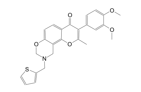 4H,8H-pyrano[2,3-f][1,3]benzoxazin-4-one, 3-(3,4-dimethoxyphenyl)-9,10-dihydro-2-methyl-9-(2-thienylmethyl)-