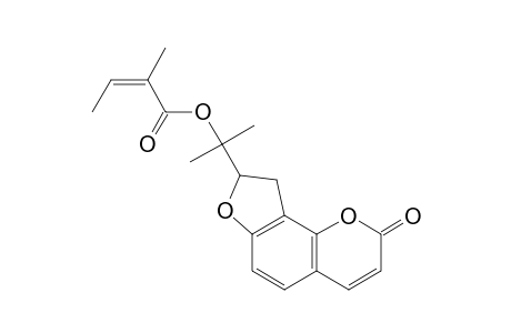 (Z)-2-methylbut-2-enoic acid [1-(2-keto-8,9-dihydrofuro[5,4-h]chromen-8-yl)-1-methyl-ethyl] ester