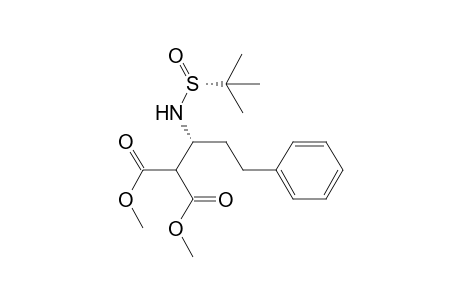 Dimethyl [(1R)-1-{[(R)-(tert-Butyl)sulfinyl]amino}-3-phenylpropyl]propanedioate