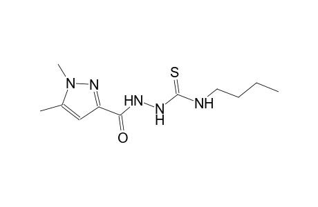 N-butyl-2-[(1,5-dimethyl-1H-pyrazol-3-yl)carbonyl]hydrazinecarbothioamide