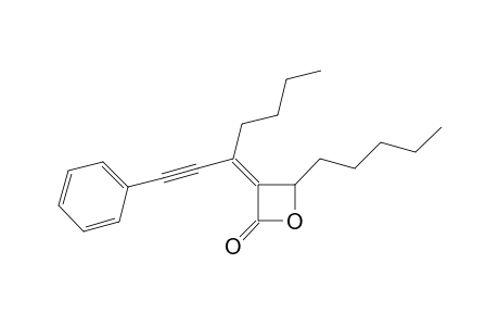 (Z)-.alpha.-(Phenylethynylpentylidene)-.beta.-(n-pentyl)-.beta.-lactone