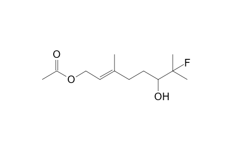 3,7-Dimethyl-7-fluoro-6-hydroxy-2-octenyl acetate