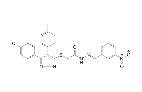 2-{[5-(4-chlorophenyl)-4-(4-methylphenyl)-4H-1,2,4-triazol-3-yl]sulfanyl}-N'-[(E)-1-(3-nitrophenyl)ethylidene]acetohydrazide