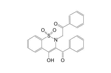 2-(3-benzoyl-4-hydroxy-1,1-dioxido-2H-1,2-benzothiazin-2-yl)-1-phenylethanone
