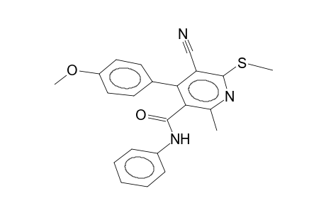 2-nethylthio-3-cyano-4-(4-methoxyphenyl)-5-phenylcarbamoyl-6-methylpyridine