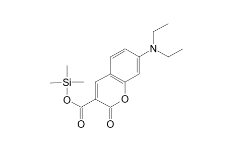 7-Diethylaminocoumarin-3-carboxylic acid, tms derivative