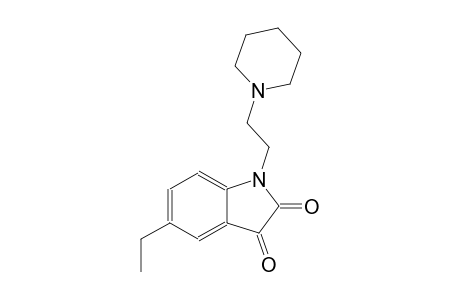 5-ethyl-1-[2-(1-piperidinyl)ethyl]-1H-indole-2,3-dione