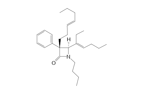 trans-1-Butyl-4-[(E)-1-ethyl-1-pentenyl]-3-(3-heptenyl)-3-phenylazetan-2-one