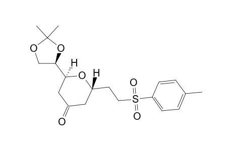 (2S,3S)-2-[4(R)-2,2-Dimethyl[1,3]dioxolan-4-yl]-6-[2-(tolyl-4-sulfonyl)ethyl]tetrahydropyran-4-one