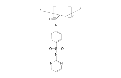 Poly(1-[4-(2-pyrimidinyl)sulfamoylanilinocarbonyl]ethylene), poly(sulfadiazinophenylene-acrylamide)