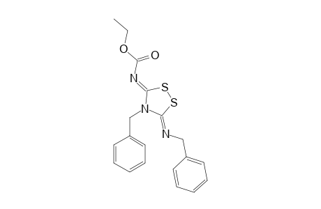 4-BENZYL-5-BENZYLIMINO-3-ETHOXYCARBONYLIMINO-1,2,4-DITHIAZOLIDINE