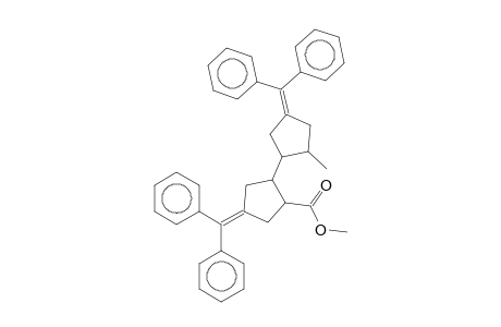 Cyclopentanecarboxylic acid, 4-(diphenylmethylene)-2-[4-(diphenylmethylene)-2-methyl-1-cyclopentyl]-, methyl ester