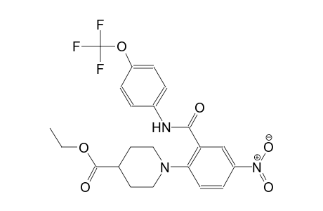 1-[4-nitro-2-[oxo-[4-(trifluoromethoxy)anilino]methyl]phenyl]-4-piperidinecarboxylic acid ethyl ester