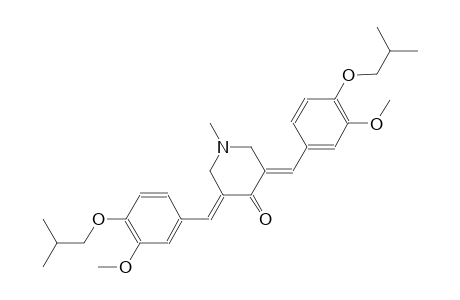 (3E,5E)-3,5-bis(4-isobutoxy-3-methoxybenzylidene)-1-methyl-4-piperidinone