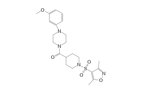 1-({1-[(3,5-dimethyl-4-isoxazolyl)sulfonyl]-4-piperidinyl}carbonyl)-4-(3-methoxyphenyl)piperazine