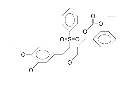 (2S,3S,4R,AS)-2-(3,4-dimethoxy-phenyl)-3-phenylsulfonyl-4-(A-ethoxycarbonyloxy-benzyl)-tetrahydro-furan