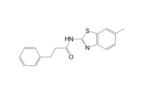N-(6-methyl-1,3-benzothiazol-2-yl)-3-phenylpropanamide