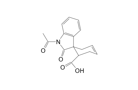 1,2-Dihydro-2-oxospiro[1-acetyl-[3H]-indole-3,1'-cyclohex-4'-ene]-2'-trans-carboxyloic acid