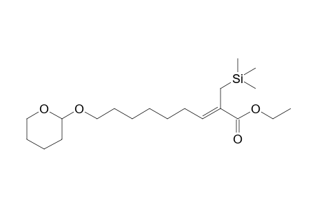(Z)-9-(2-oxanyloxy)-2-(trimethylsilylmethyl)-2-nonenoic acid ethyl ester